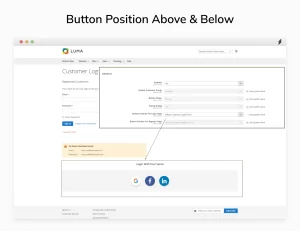 social login button position