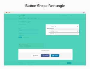 social login rectangle