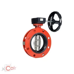 RUBBER LINED BUTTERFLY VALVE DOUBLE FLANGE TYPE