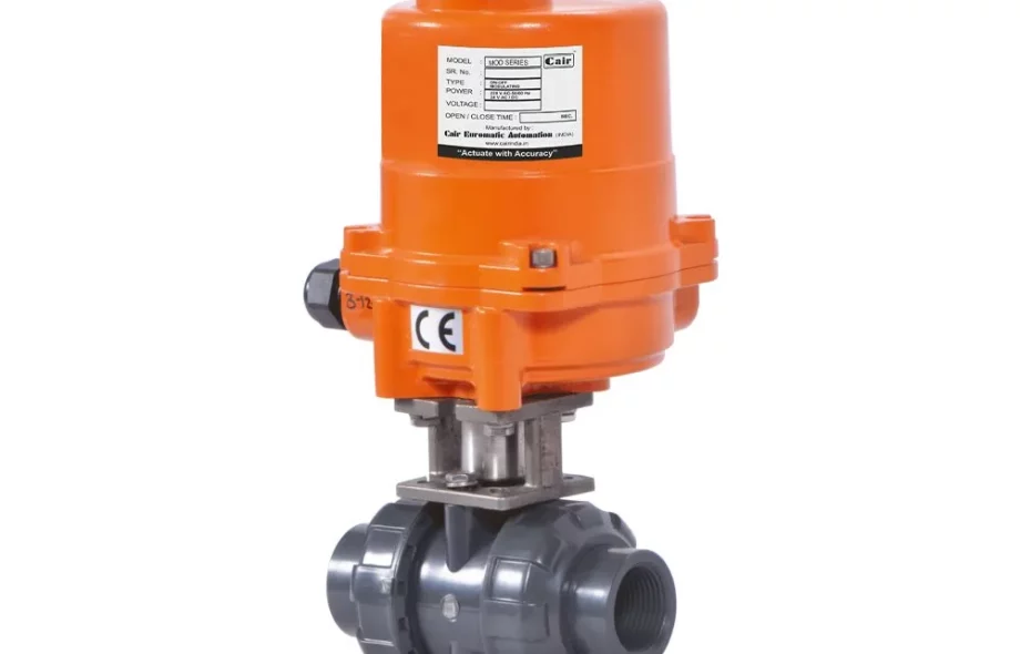 MOTORISED UPVC TRUE UNION POLYPROPYLENE (PP) BALL VALVE WITH ELECTRICAL ACTUATOR