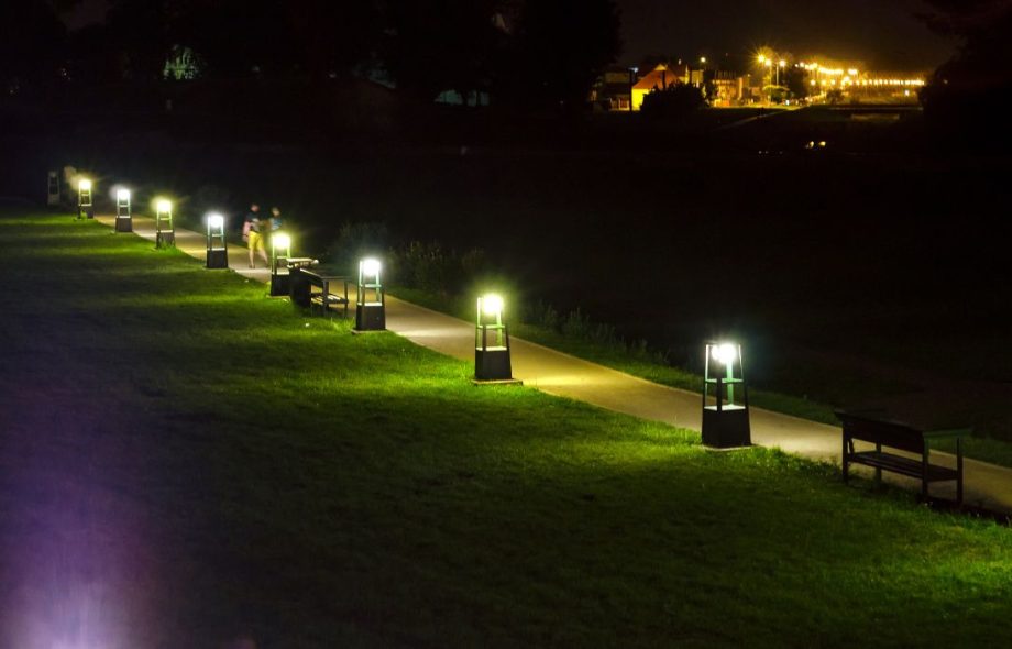 Deck and path lighting enhances safety , style, and ambiance.