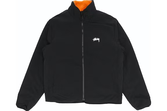 Stussy 8 Ball Sherpa Reversible Jacket – Orange