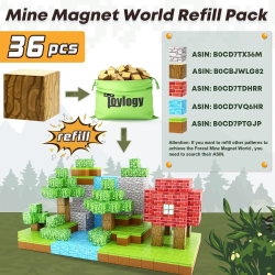 Magworld Magnetic Cubes Wood 36PCS Mine Magnet World