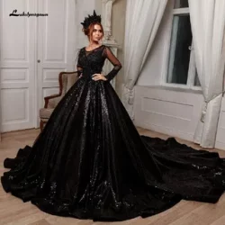 black wedding dresses