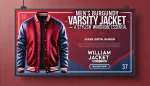 Men's Burgundy Varsity Jacket – A Stylish Wardrobe Essential