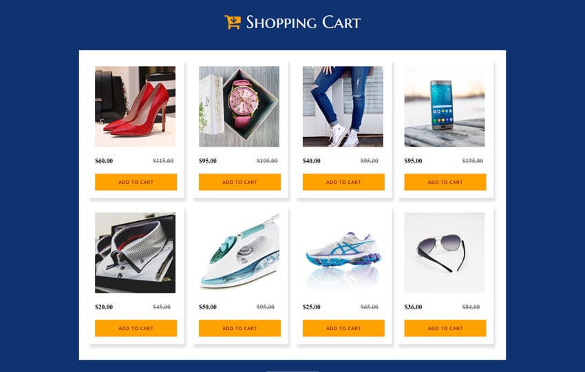 Shopping Cart Web Design