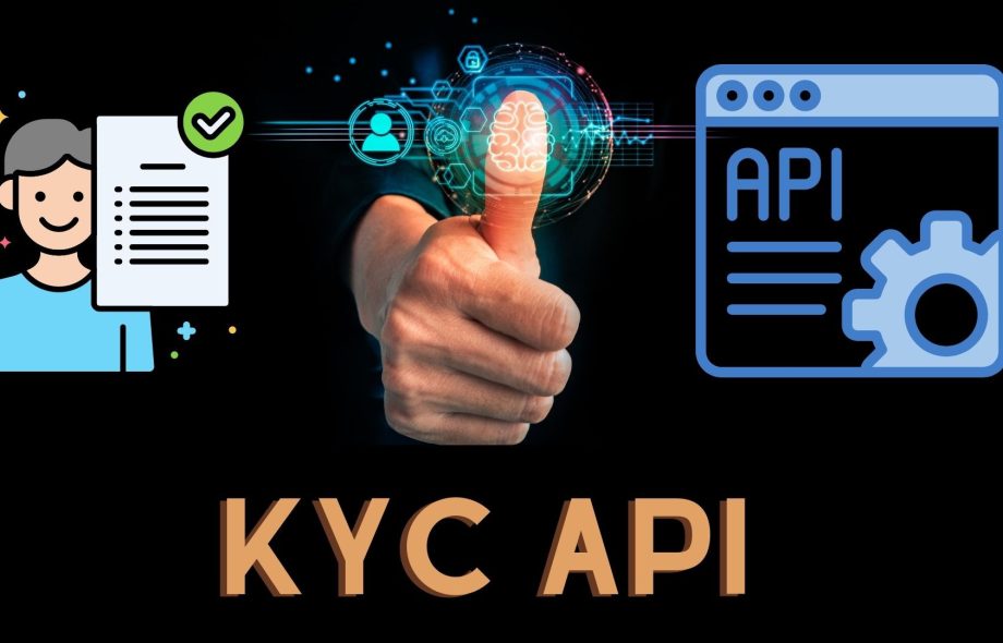 A digital KYC API system verifying user identity through biometric authentication and document checks.