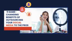 image of a female influencer with title 9 Game-Changing Benefits of Outsourcing Your Social Media to the Pros