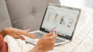 Girl using Ecommerce App  
