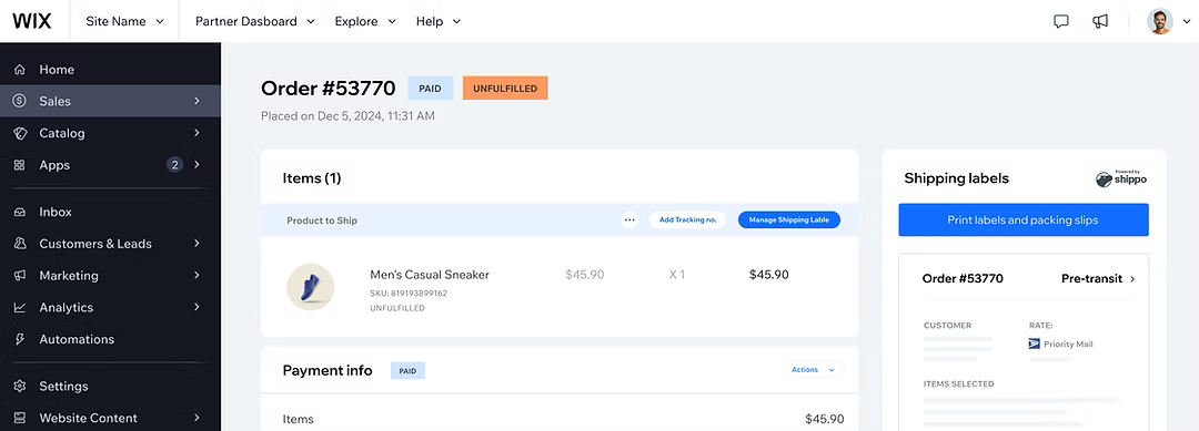 Wixcommerce development