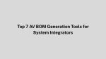 AV BOM Generation Tools