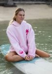 Pink Palm Puff Hoodie