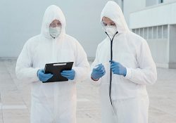 Shire Pest Control technician inspecting property for pest infestation in Dumfries