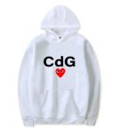 CDG Red Heart Front Print hoodie